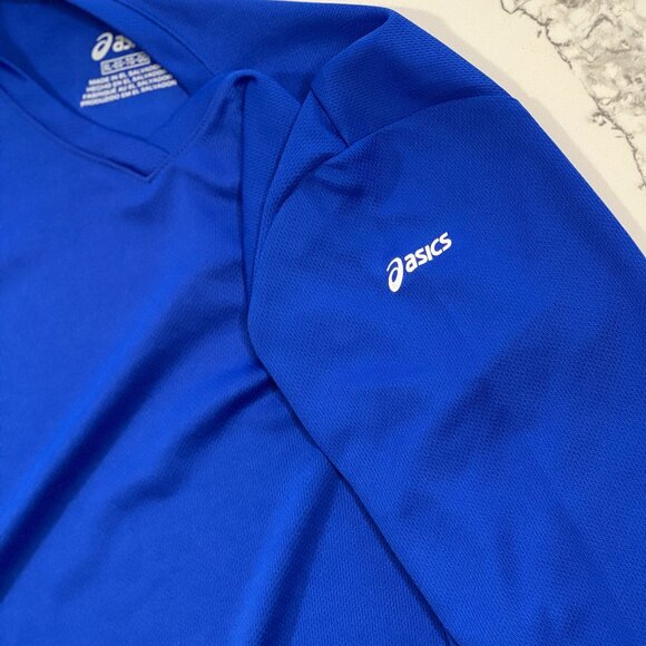 ASICS - Women's Ready Set Long Sleeve V neck TShirt - New Blue - Size XL - Picture 5 of 11